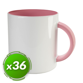 PixColor Taza para Sublimación Rosa - Calidad Premium AAA (Pack 36)