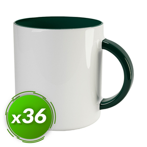 PixColor Taza para Sublimación Verde - Calidad Premium AAA (Pack 36)