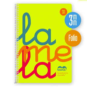 Lamela Cuaderno Polipropileno/Folio 3 mm (Amarillo)