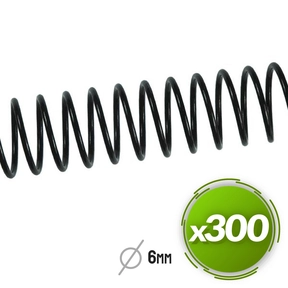 Espiral Metálico Negro 5:1 (300 uds.) (6mm)